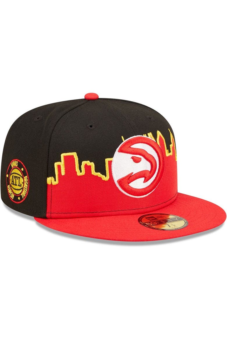 Men's New Era Red/Black Atlanta Hawks 2022 Tip-Off 59FIFTY Fitted Hat, Alternate, color, Red