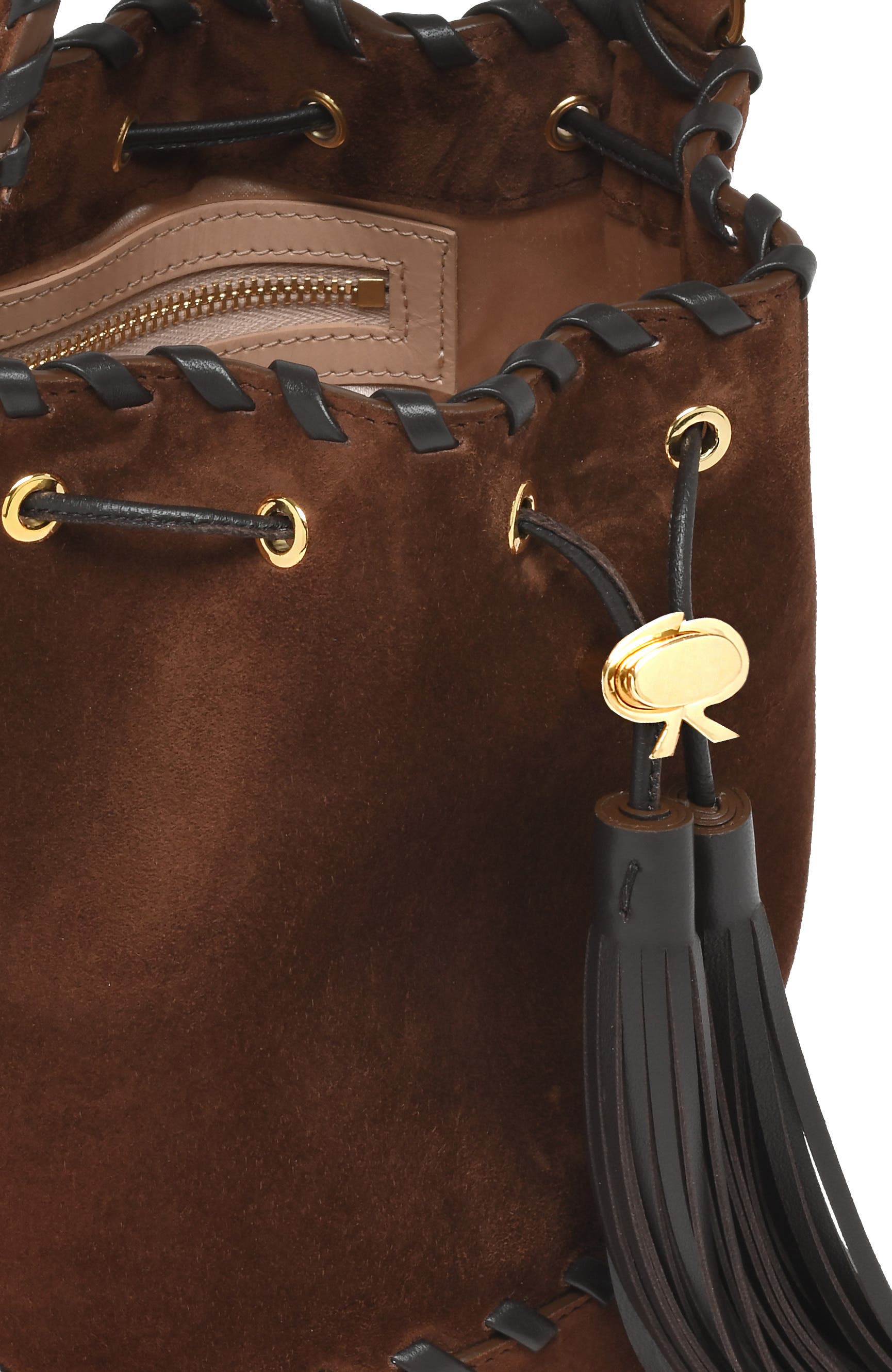 Gianvito Rossi Sienna Zaira Crossbody Bag, Alternate, color, Brown Suede