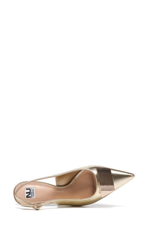 Ninety Union Lana Slingback Kitten Heel Pump In Gold