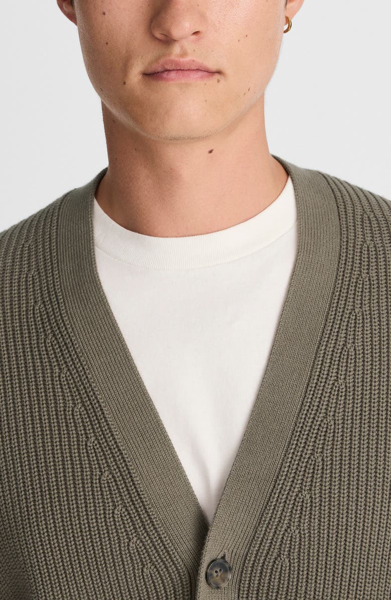 Madewell Cotton Shaker Stitch Cardigan, Alternate, color, Pressed Sage