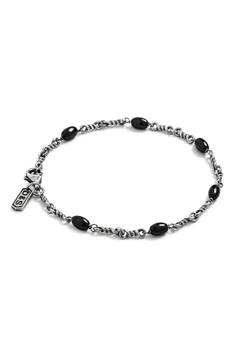 Degs & Sal Men's Twisted Cable Chain Bracelet, Main, color, Black