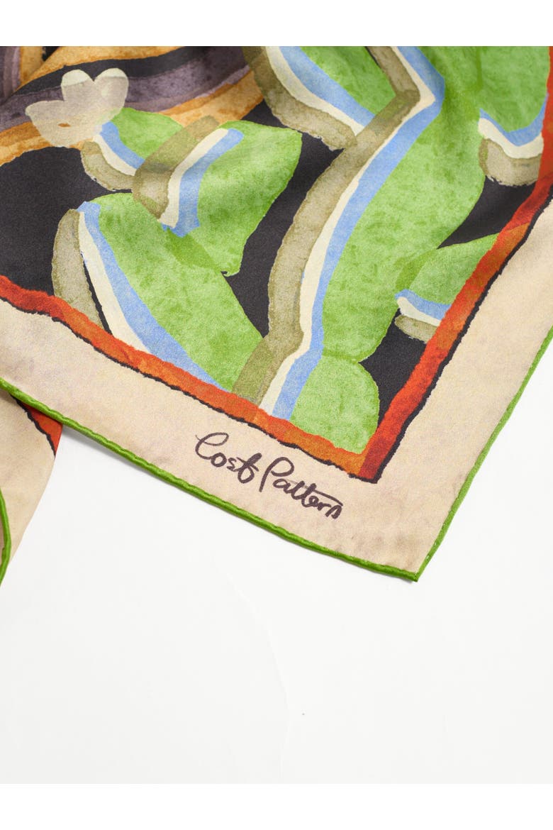 "Ethereal Mirage" Large Silk Scarf, Alternate, color, Dark Brown