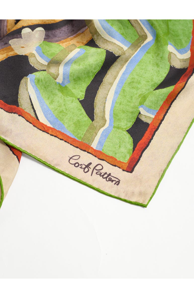 Lost Pattern "Ethereal Mirage" Large Silk Scarf, Alternate, color, Dark Brown