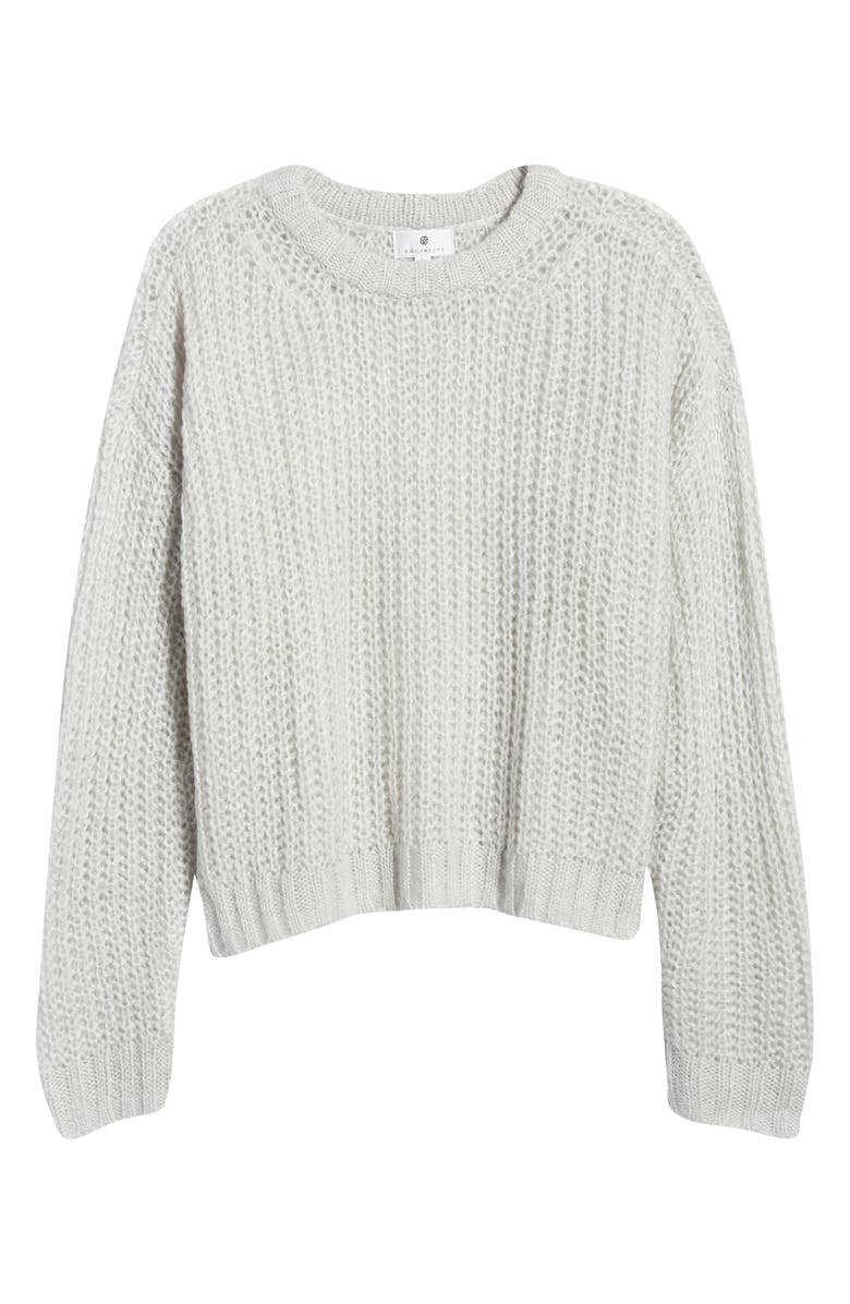 Socialite Loose Stitch Crewneck Pullover, Alternate, color, 