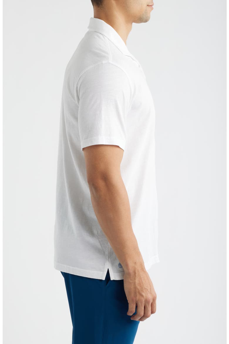 Alpha Slub Johnny Collar Polo, Alternate, color, ARCTIC