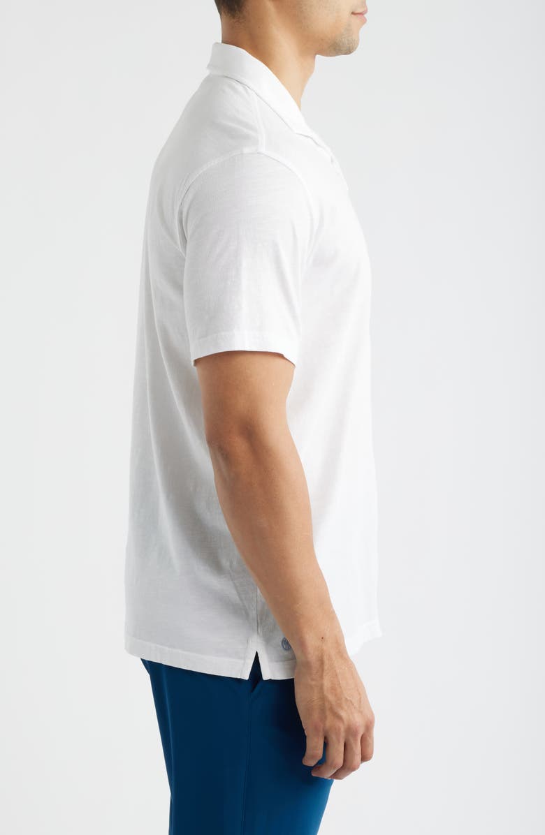 Greyson Alpha Slub Johnny Collar Polo, Alternate, color, Arctic