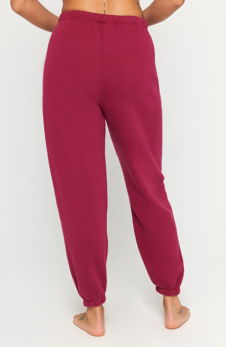 Spiritual Gangster Sol Cotton Sweatpants, Alternate, color, Port