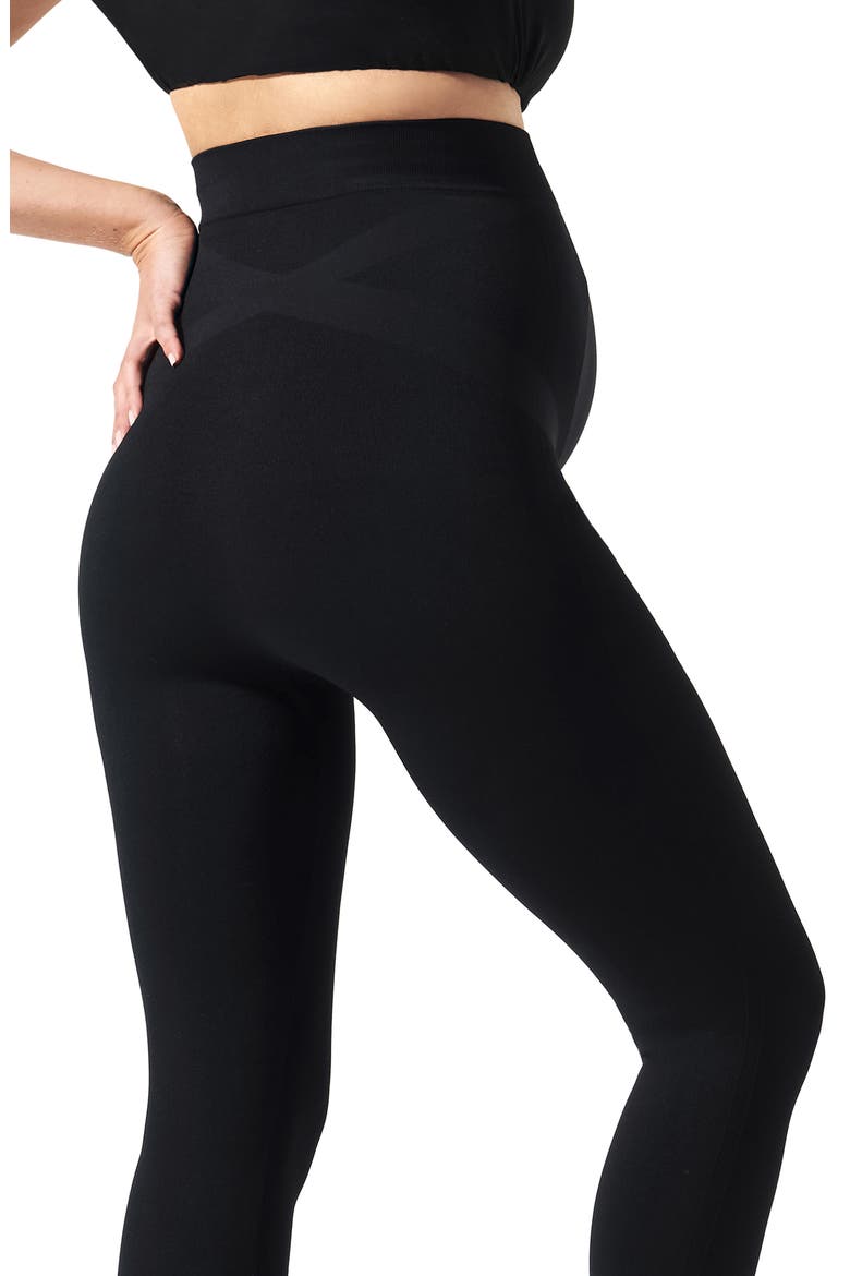 Everyday Maternity Belly Support Leggings, Alternate, color, BLACK