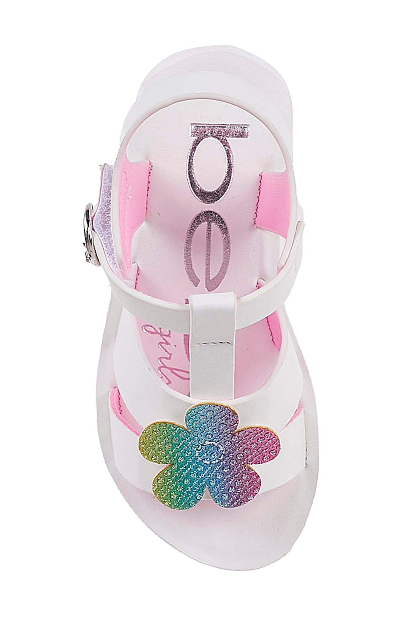 bebe Kids' Flower Cage Sandal, Alternate, color, 
