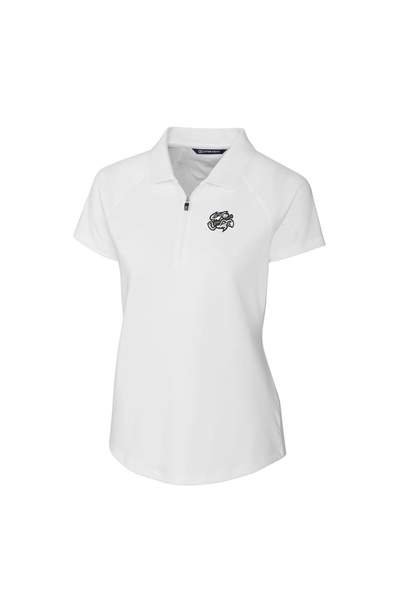 Cutter & Buck Women's Cutter & Buck  White Omaha Storm Chasers Forge DryTec Raglan Stretch Polo, Alternate, color, 