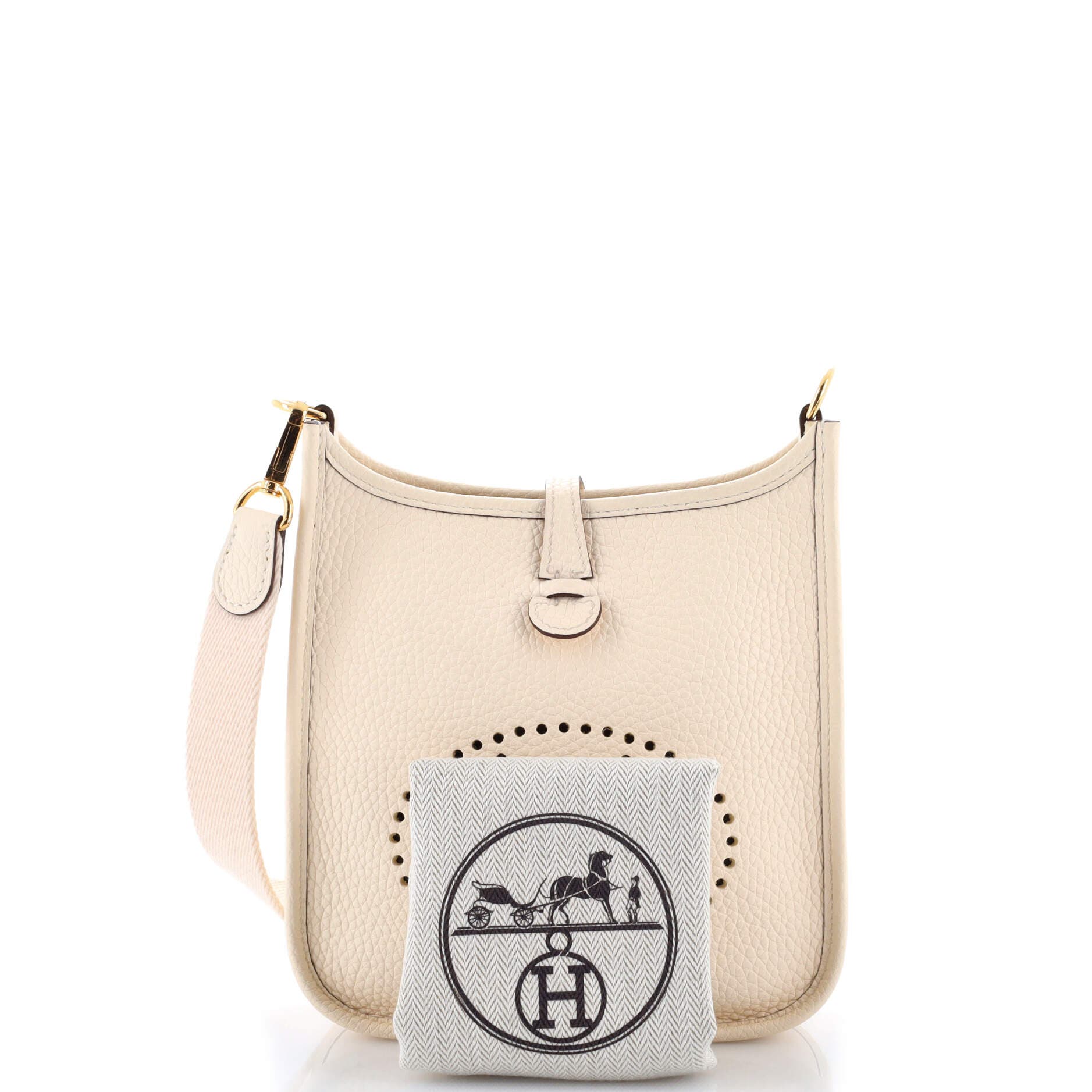 Pre-Owned Hermes Evelyne Bag Gen III Clemence TPM, Alternate, color, Nata