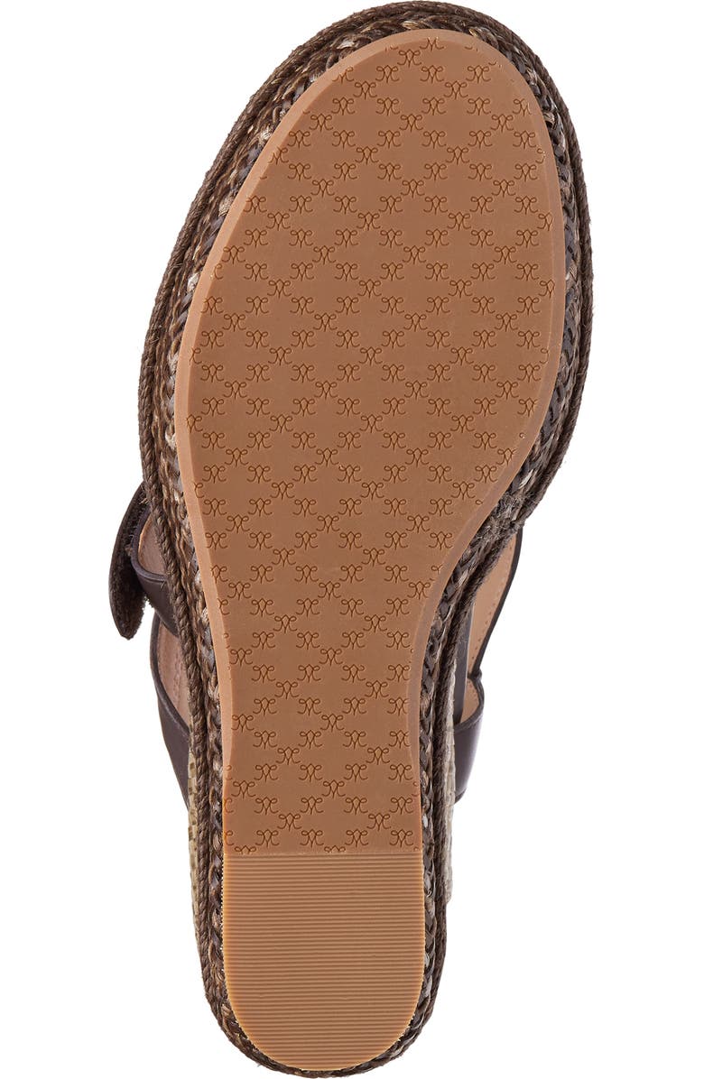 Johnston & Murphy Addison Asymmetric Slingback Platform Wedge Sandal, Alternate, color, Dark Brown Nappa Leather