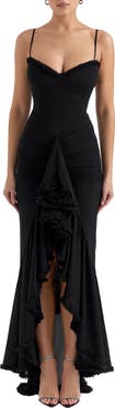 HOUSE OF CB Gabbi Ruffle Front Gown