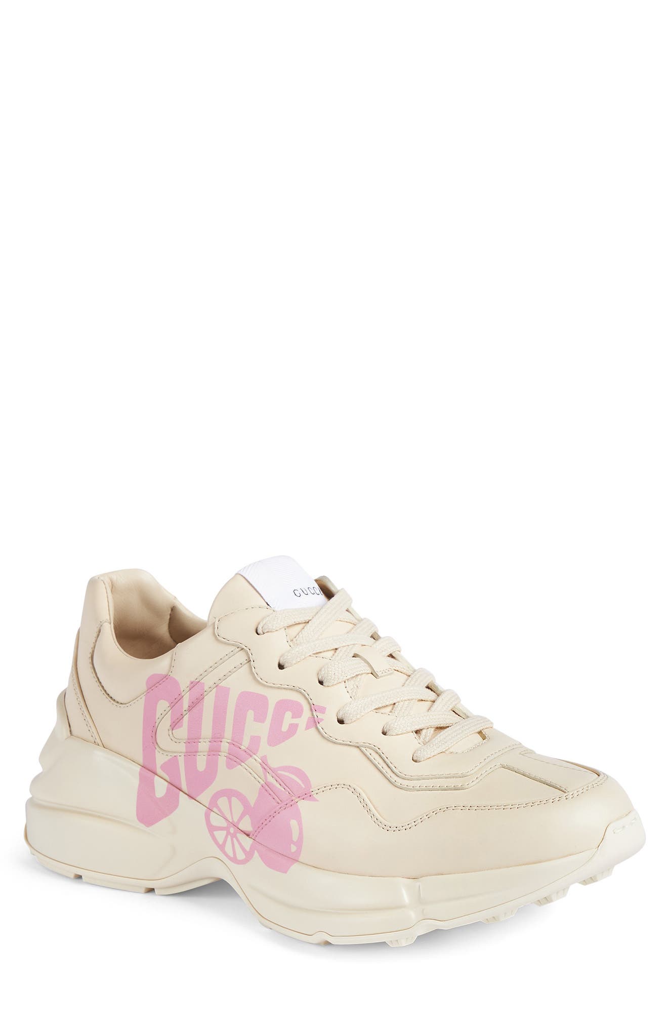 Gucci Rhyton Lemon Gucci Low Top Sneaker, Main, color, 