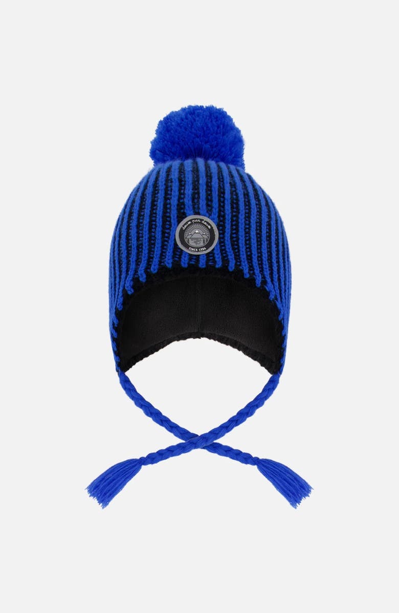 Deux par Deux Winter Peruvian Knit Hat with Pompom and Lining, Main, color,