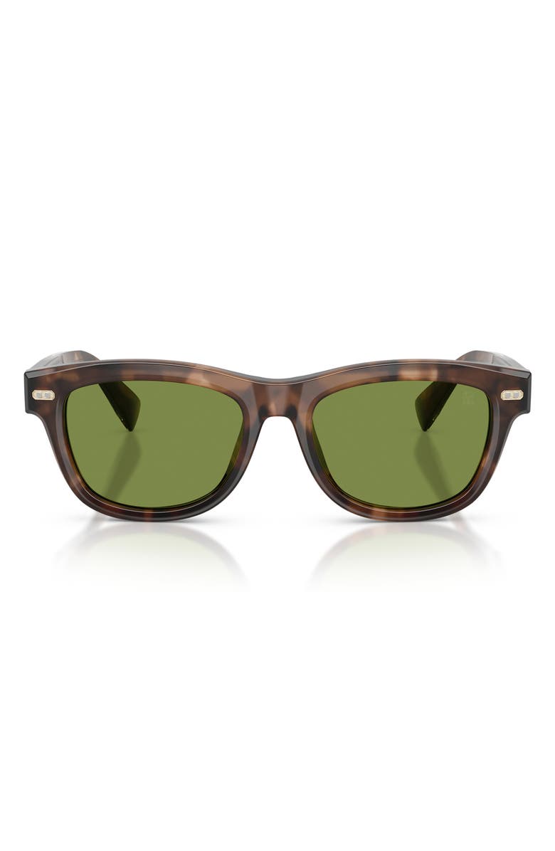 Brunello Cucinelli Stanley J 53mm Pillow Sunglasses, Main, color, Havana