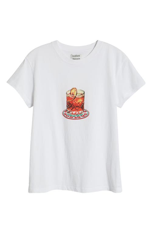 DAMSON MADDER DAMSON MADDER NEGRONI SHRUNKEN ORGANIC COTTON GRAPHIC T-SHIRT