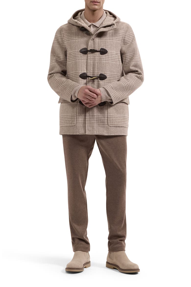 Wool Blend Hooded Toggle Coat, Alternate, color, TAUPE