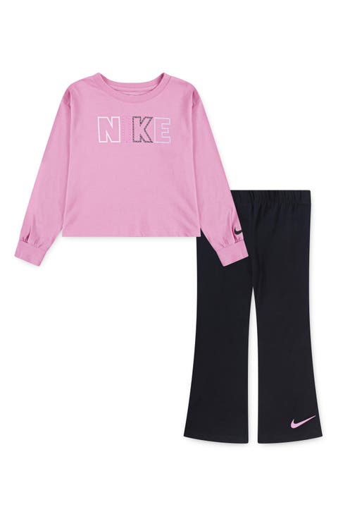 Kids' Femme Pop Pullover Sweater & Flare Pants Set (Little Kid)