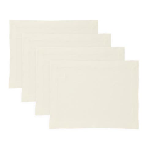Linen Placemats Set of 4, 14 x 19 Inch for Dining Table, Holiday and Everyday Table Decor - Sonoma
