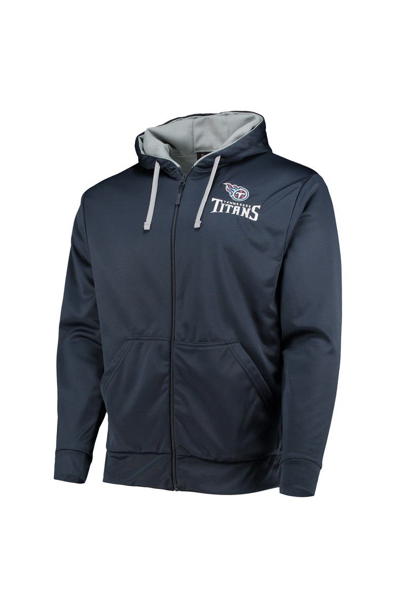 DUNBROOKE Men's Dunbrooke Navy/Gray Tennessee Titans Apprentice Full-Zip Hoodie, Alternate, color, Navy