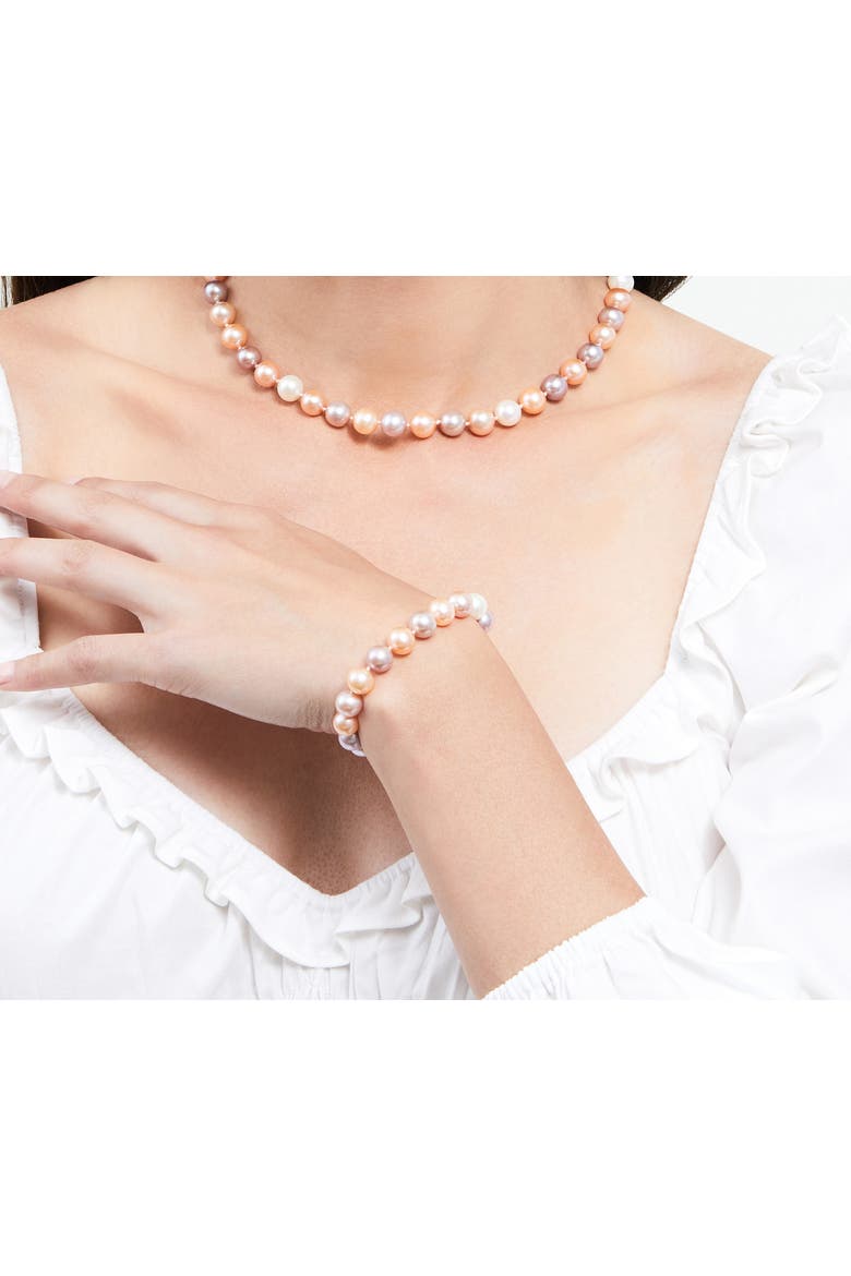 8.0-8.5mm Multicolor Freshwater Pearl Bracelet - Premier AAAA Quality, Alternate, color, Multicolor Pearls