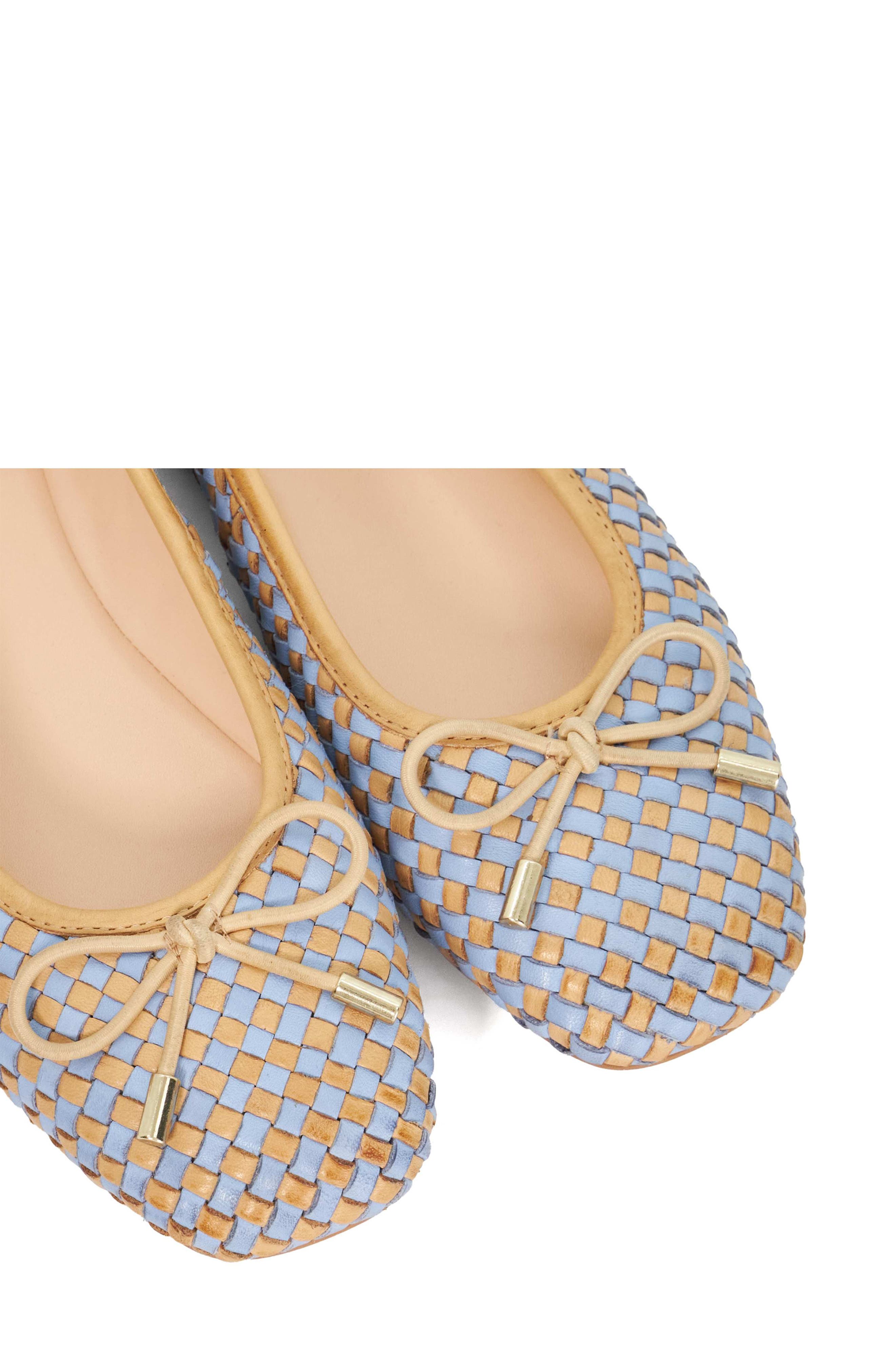 Dune London Heights Ballet Flat, Alternate, color, Blue