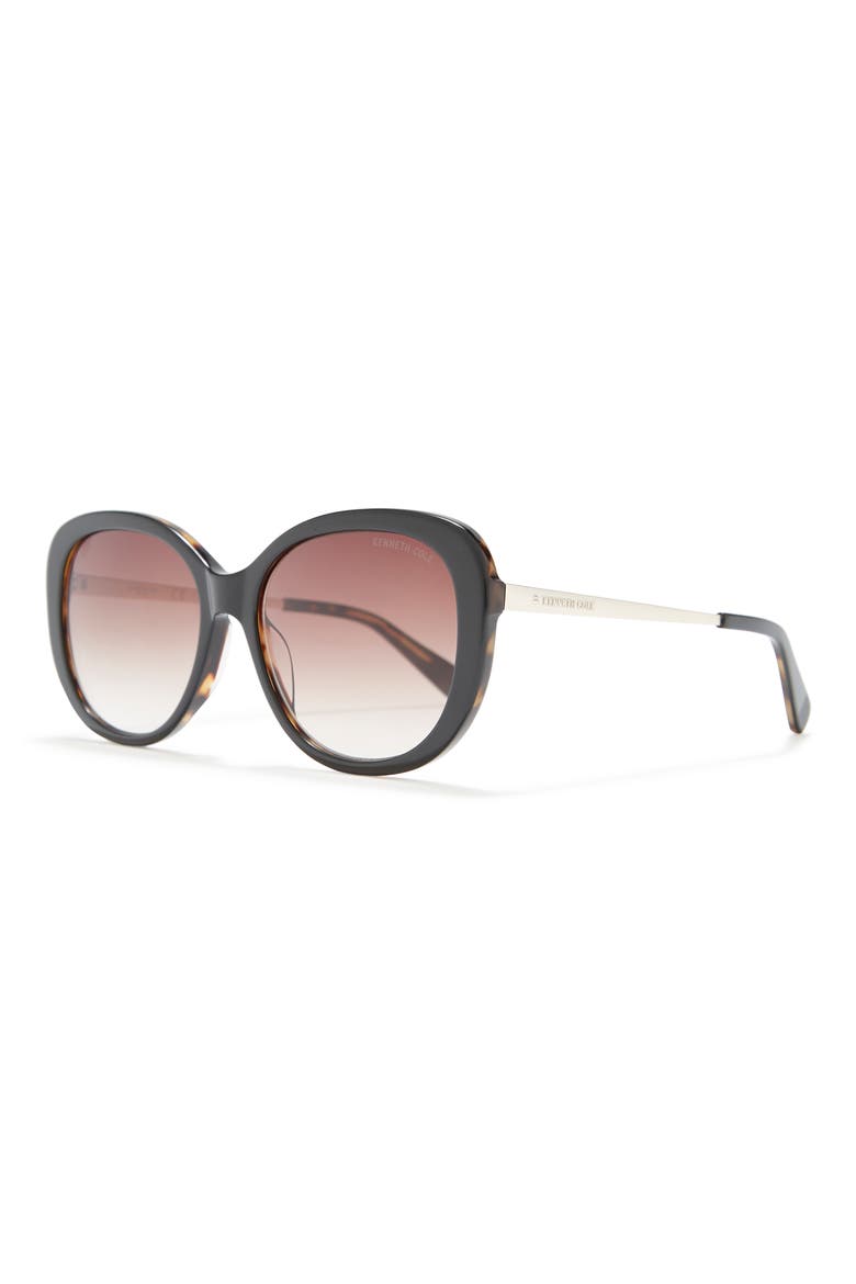 56mm Cat Eye Sunglasses, Alternate, color, BLACK/ OTHER / GRADIENT BROWN