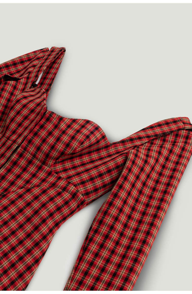 Nocturne Checked Corset Top, Alternate, color, Multi-Colored