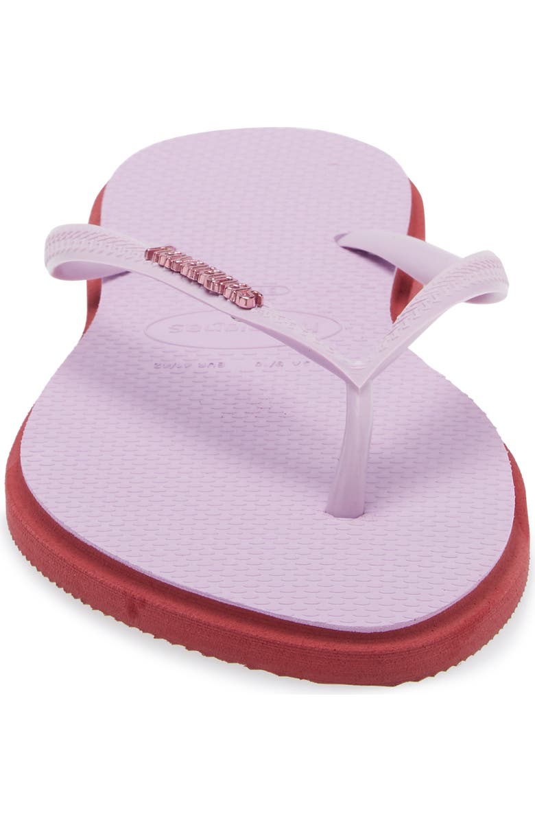 Havaianas Slim Pointed Toe Flip Flop, Alternate, color, Amaranth