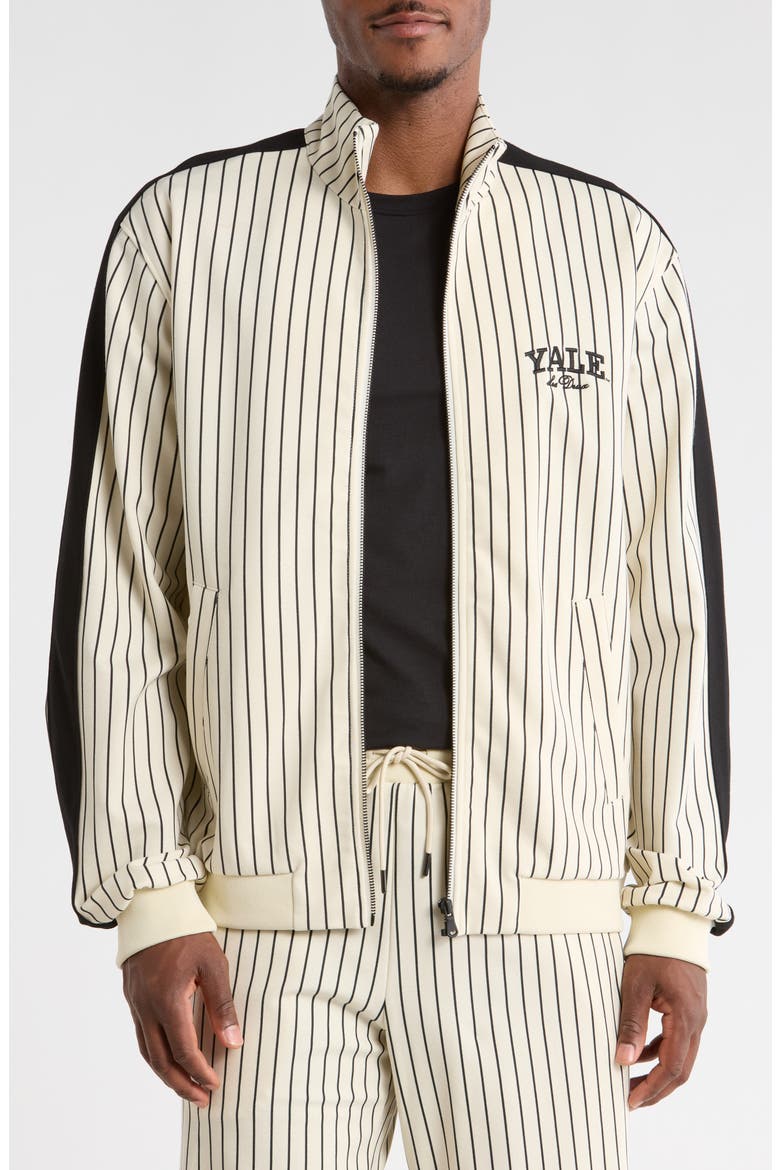 Yale Track Jacket, Main, color, IVORY/ BLACK