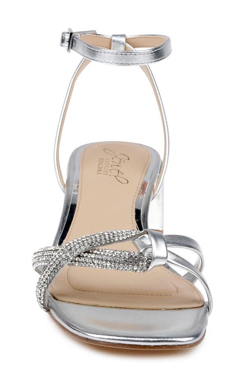 Jewel Badgley Mischka Fern Ankle Strap Sandal In Gray