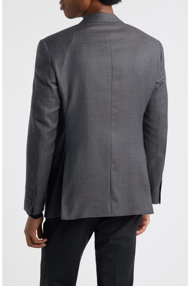 Grey Wool Herringbone Sport Coat, Alternate, color, SOLID MEDIUM GREY