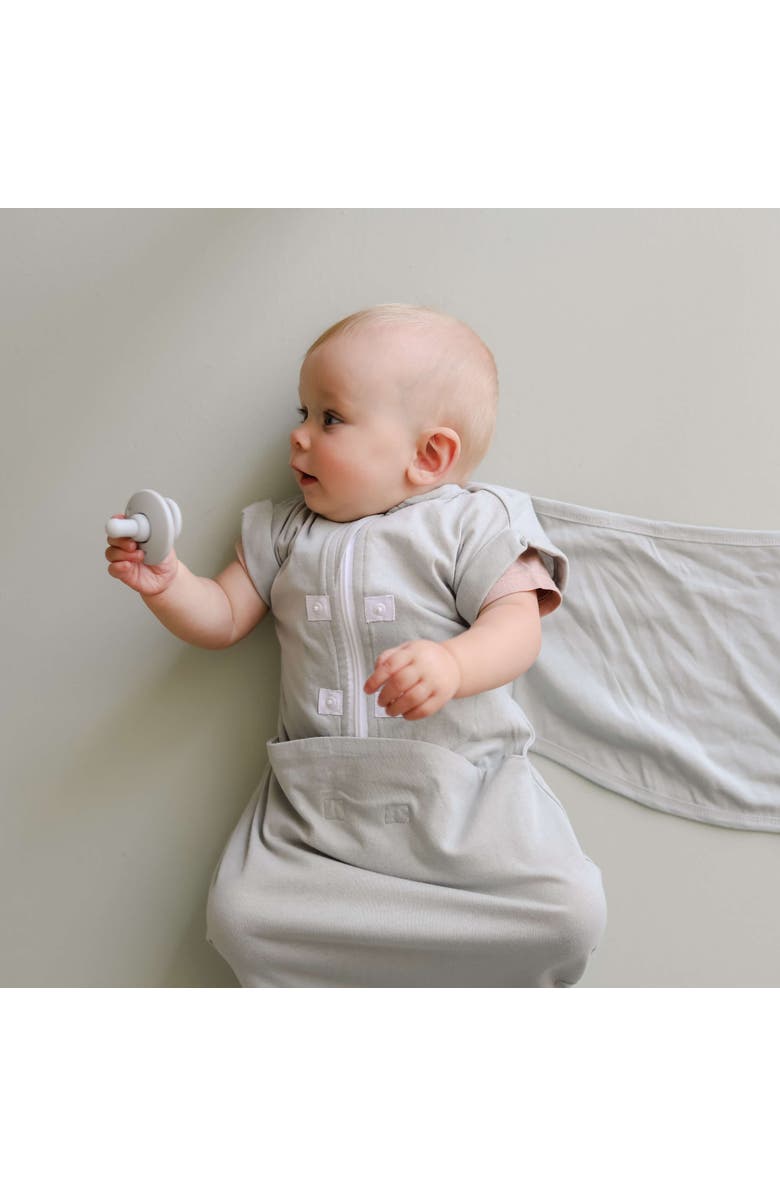 embé 2-pack Baby Binnie Stow-Away Retractable Silicone Pacifier, Alternate, color, Pebble