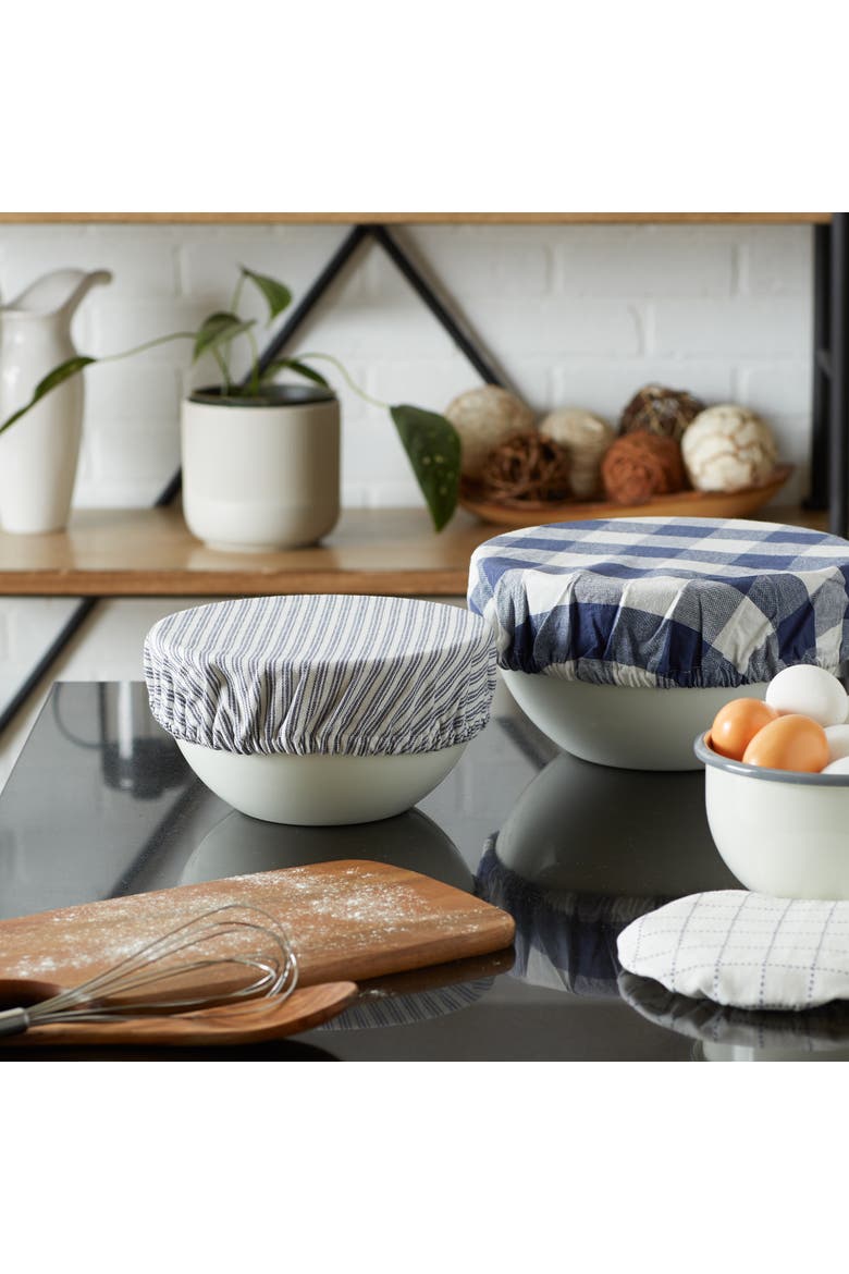 Reusable Cotton Dish Cover Set/3, Alternate, color, French Blue