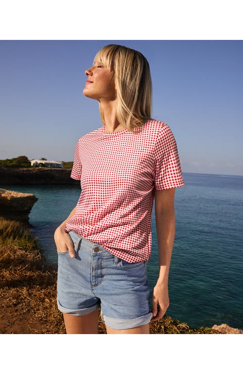 Lands' End Relaxed Supima Cotton Crew Neck T-shirt In Red