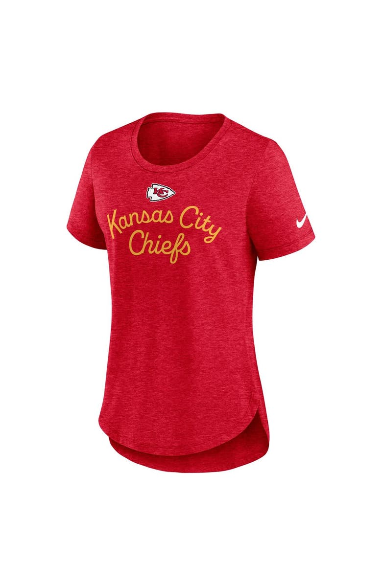Nike Women's Nike Red Kansas City Chiefs Script Tri-Blend T-Shirt, Alternate, color, 