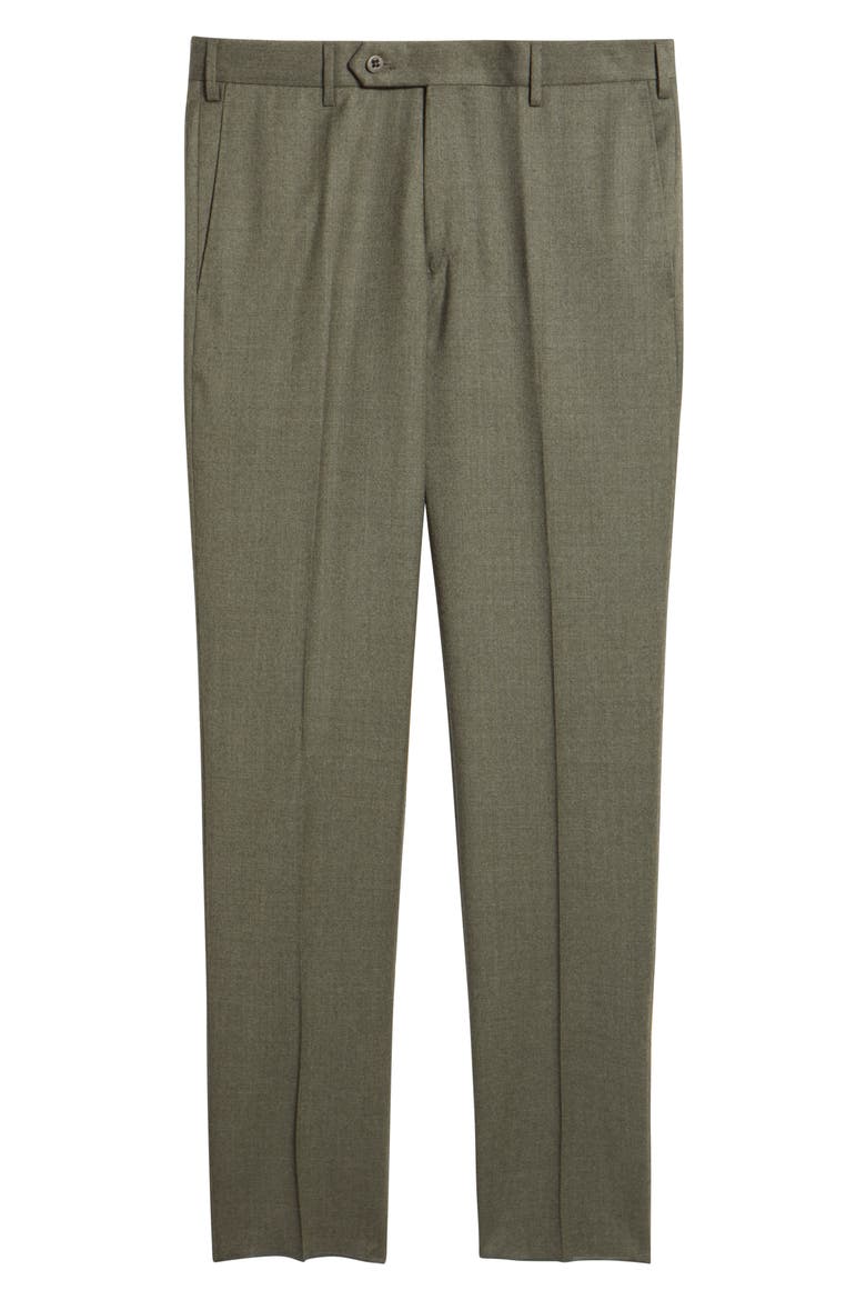 Parker Flat Front Stretch Wool Flannel Trousers (Nordstrom Exclusive), Alternate, color, SAGE