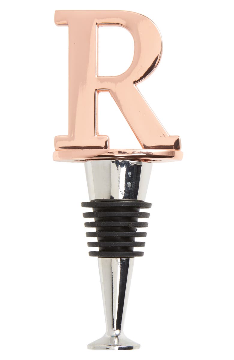 NORDSTROM AT HOME Copper Monogram Bottle Stopper, Main, color, 