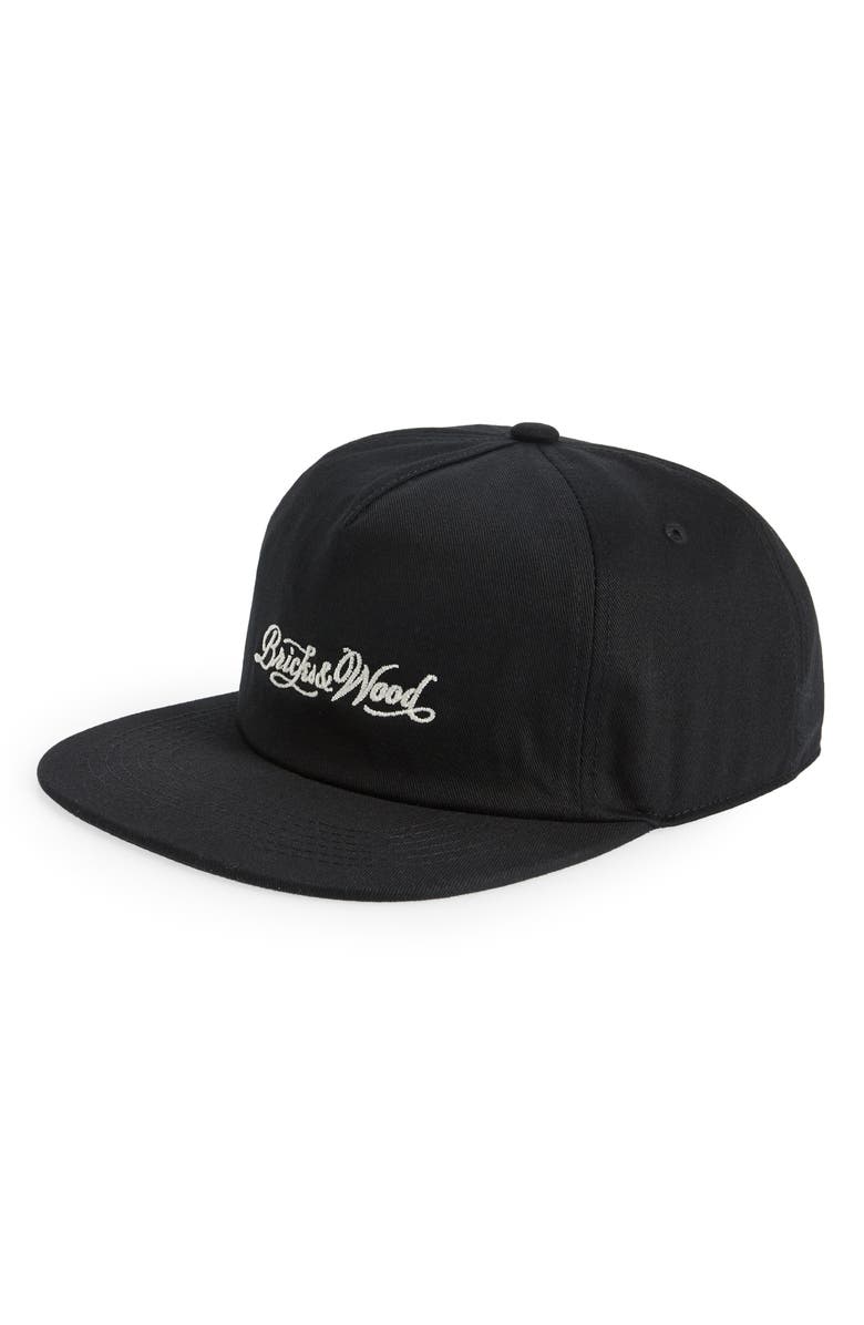 Bricks & Wood Script Logo Cotton Baseball Cap, Main, color, 