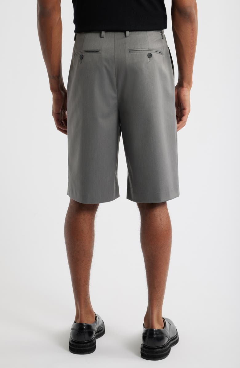 Open Edit Pleated Bermuda Shorts, Alternate, color, Black Gray