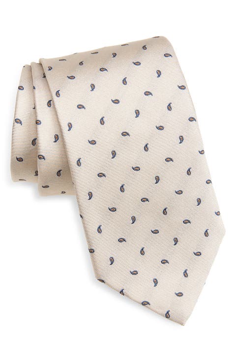 Neat Paisley Silk Tie