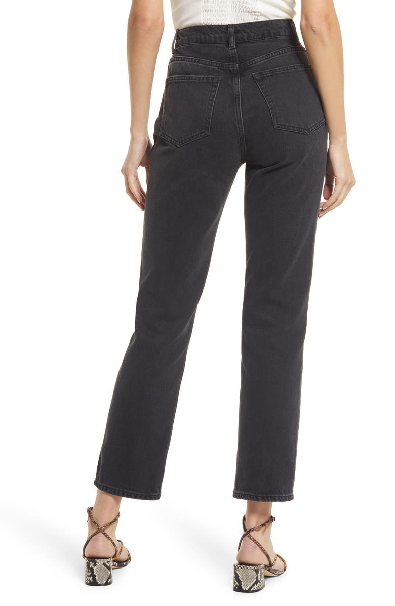 Reformation Cynthia High Waist Button Fly Jeans, Alternate, color,