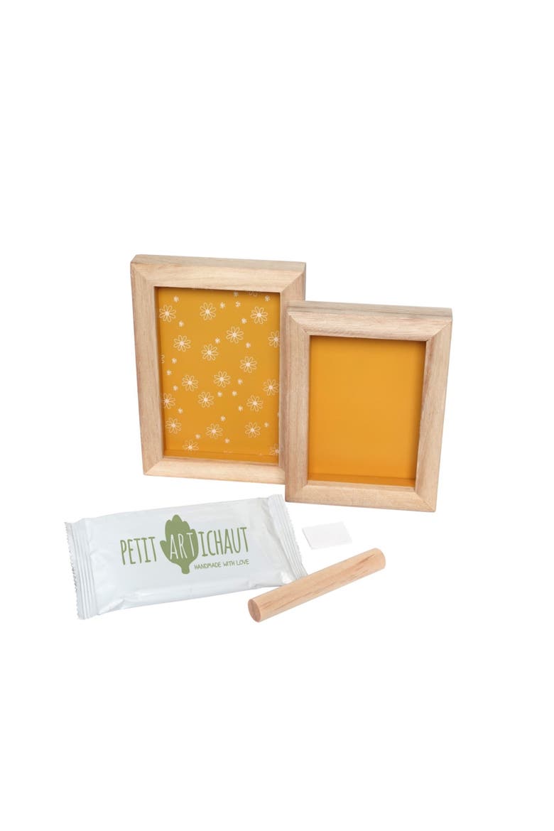 Duo Baby Frame - Baby Handprint & Photo Frame, Keepsake Gift, Alternate, color, Daisy Ochre
