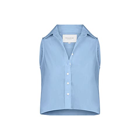 The Boxy Cropped Sleeveless Shirt