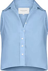 The Shirt by Rochelle Behrens The Boxy Cropped Sleeveless Shirt