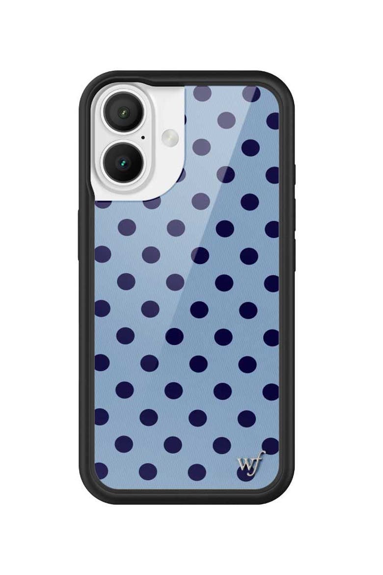Polka Dot | Blue and Navy Blue iPhone Case, Alternate, color, Blue
