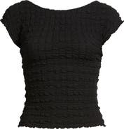 BP. Textured Open Back Knit Top