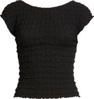 BP. Textured Open Back Knit Top
