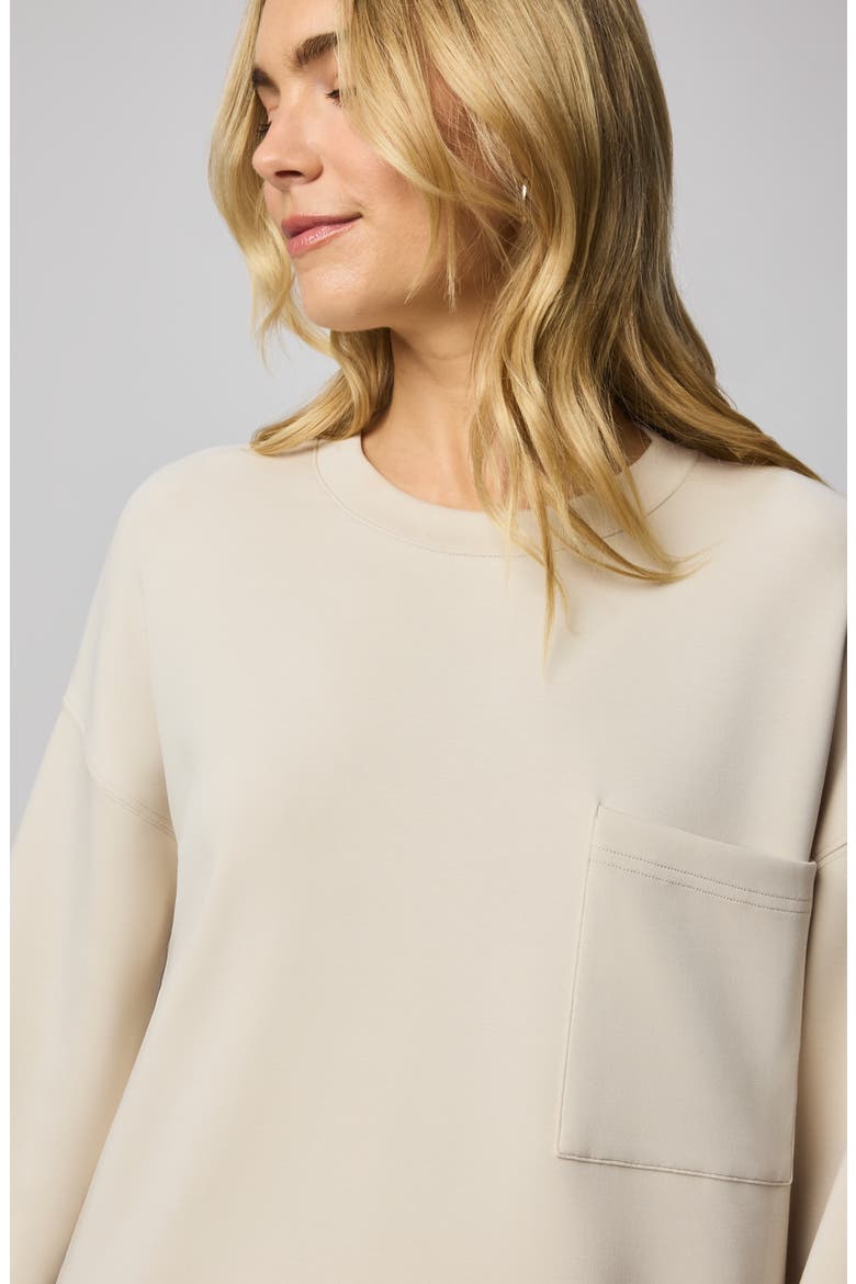 ScubaSoft Crewneck Sweatshirt, Alternate, color, PALE OAK WHITE